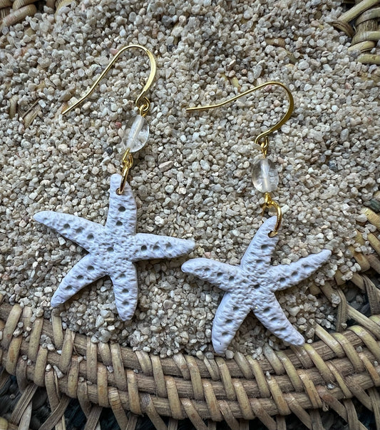 Starfish + glass bead